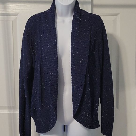 Mossimo navy open front shawl cardigan - Picture 1 of 8